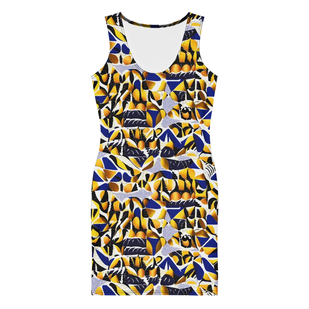 Marigold Current on Bodycon Dress — Front