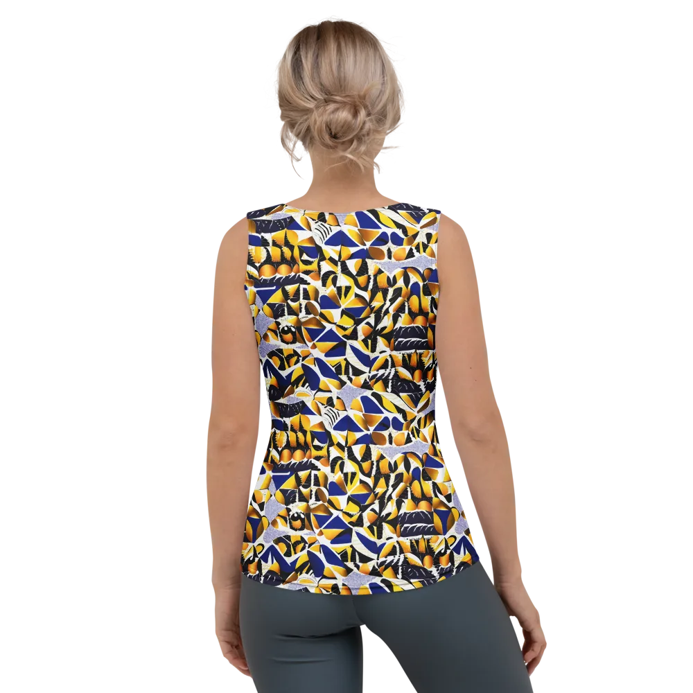 Marigold Current on Women's Tank Top — Back