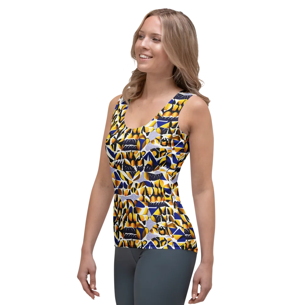 Marigold Current on Women's Tank Top — Left Front