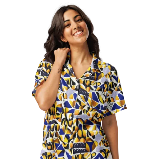 Marigold Current on a Women's Short Sleeve Pajama Top