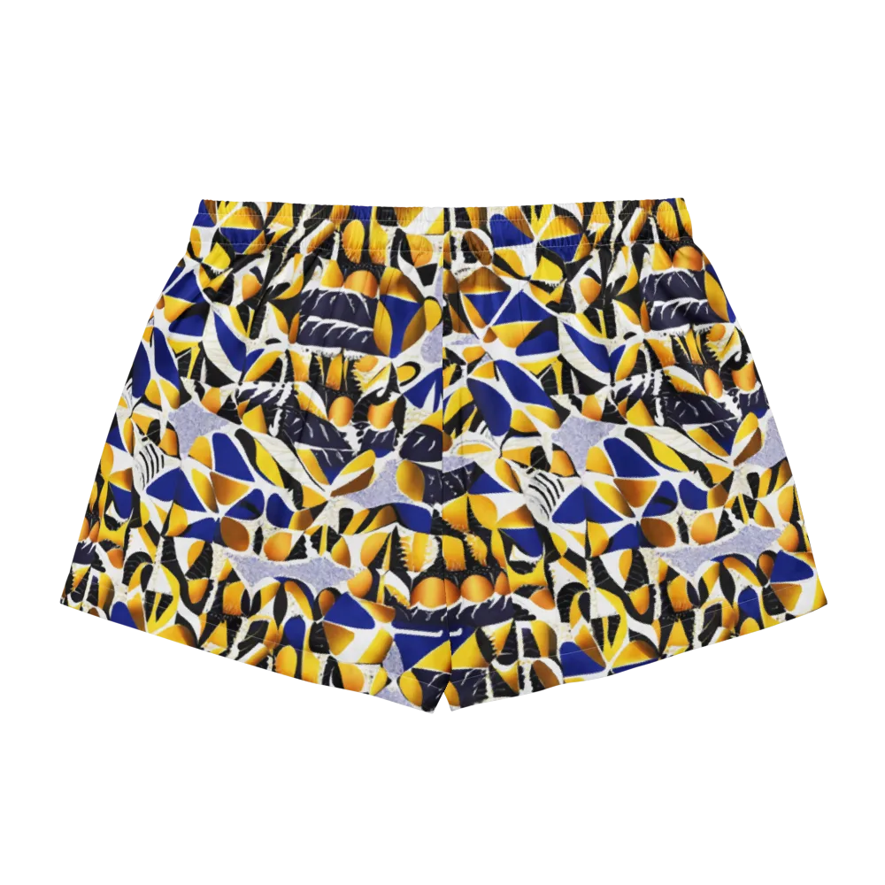Marigold Current on Women's Pajama Shorts — Back