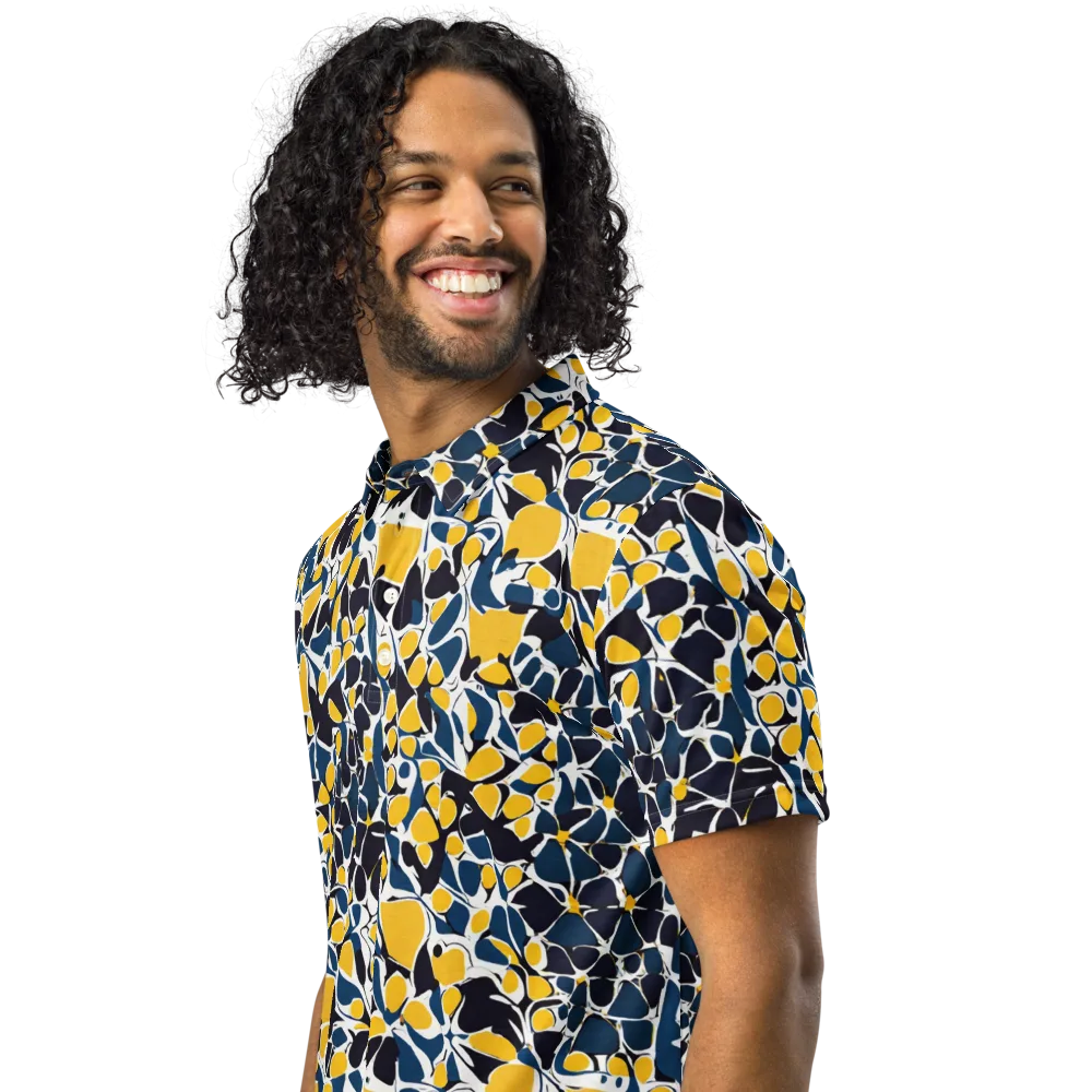 Ink And Citrus on Men's Slim Fit Polo Shirt — Left Front