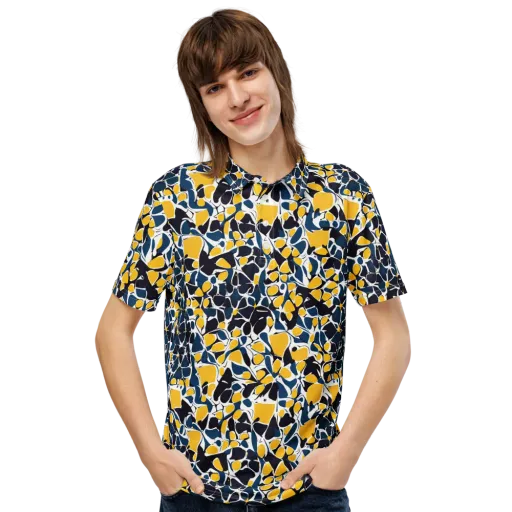 Ink And Citrus on a Men's Slim Fit Polo Shirt