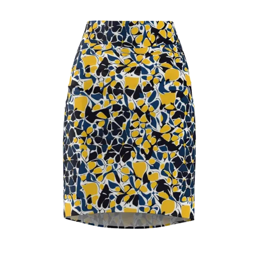 Ink And Citrus on a Pencil Skirt