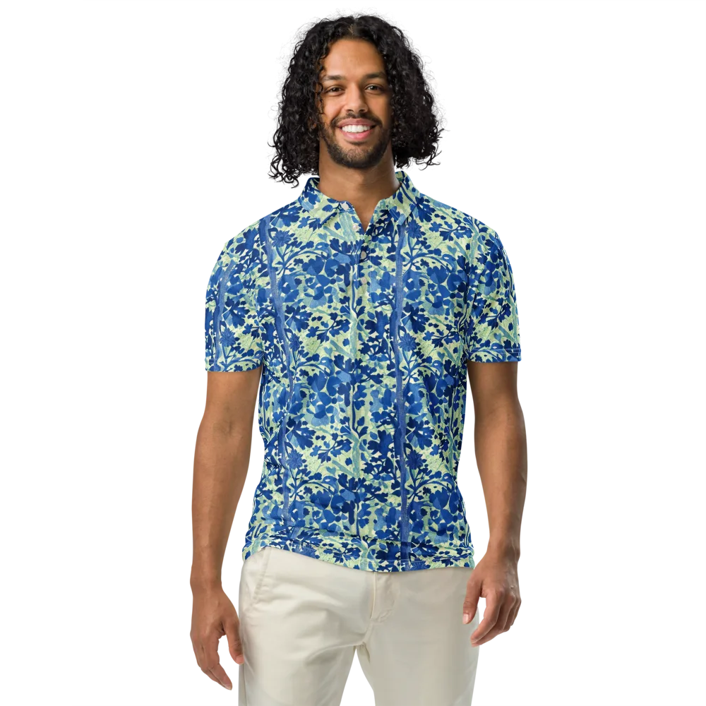 Indigo Conservatory on Men's Slim Fit Polo Shirt — Front