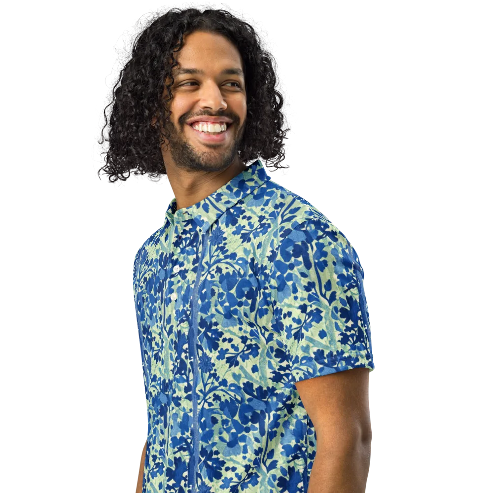 Indigo Conservatory on Men's Slim Fit Polo Shirt — Left Front