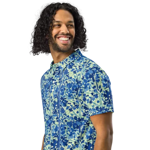 Indigo Conservatory on a Men's Slim Fit Polo Shirt