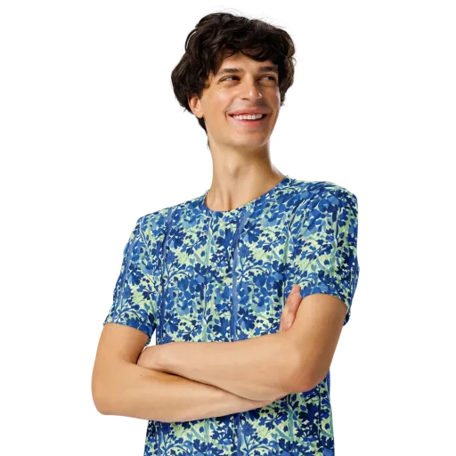 Indigo Conservatory on a Men's Crew Neck T-Shirt