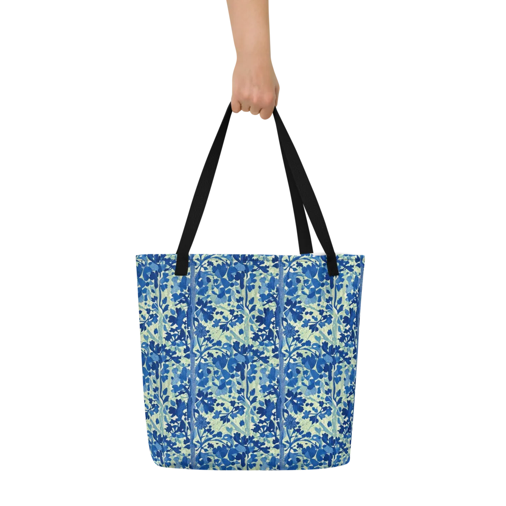 Indigo Conservatory on Large Tote Bag W/ Pocket — Front