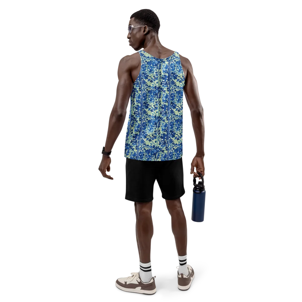 Indigo Conservatory on Men's Tank Top — Back