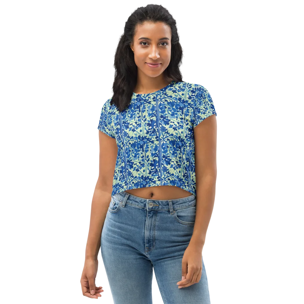 Indigo Conservatory on Crop Tee — Front