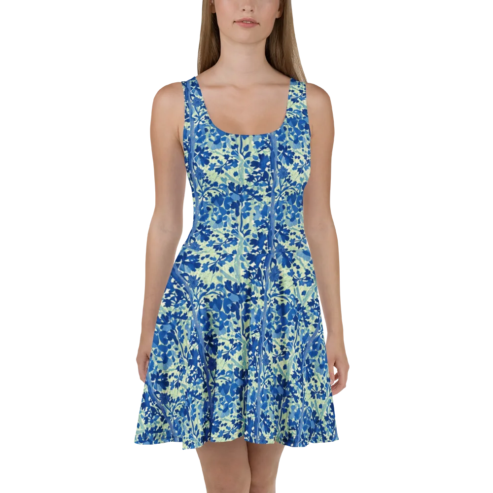 Indigo Conservatory on Skater Dress — Front