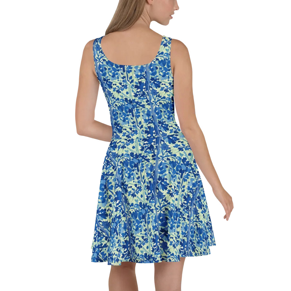 Indigo Conservatory on Skater Dress — Back
