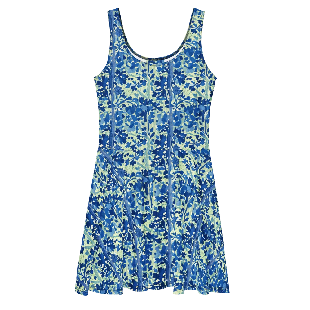 Indigo Conservatory on Skater Dress — Front