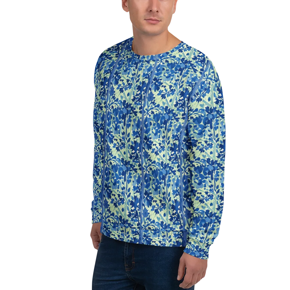 Indigo Conservatory on Sweatshirt — Left Front