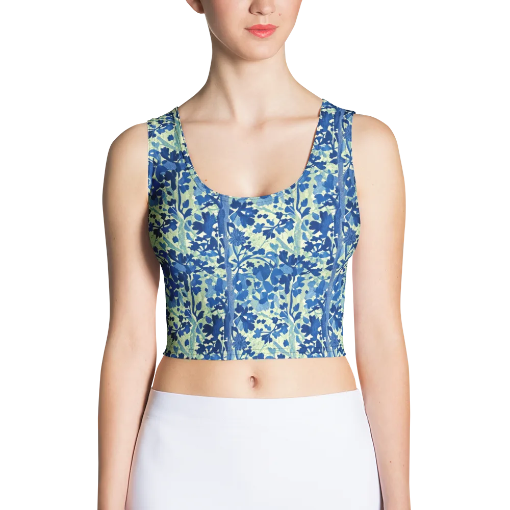 Indigo Conservatory on Crop Top — Front