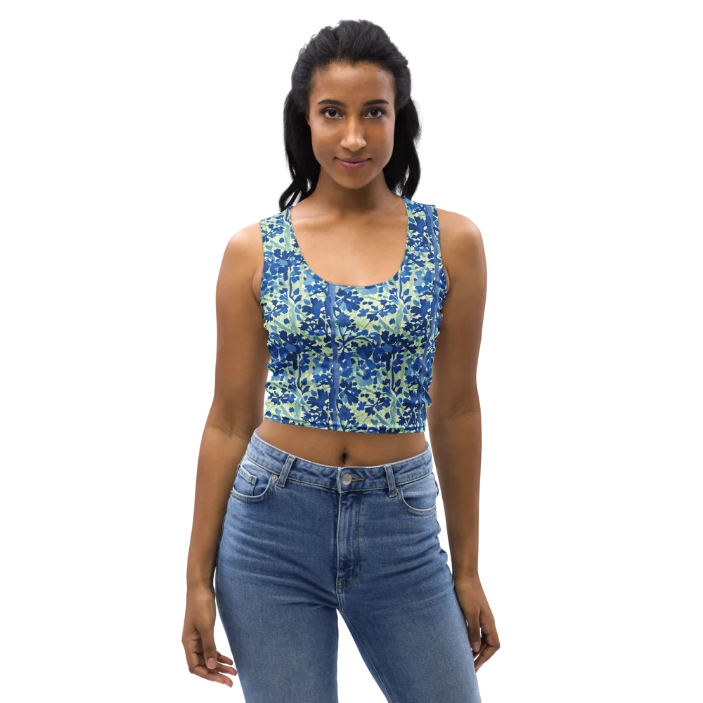 Indigo Conservatory on Crop Top — Front