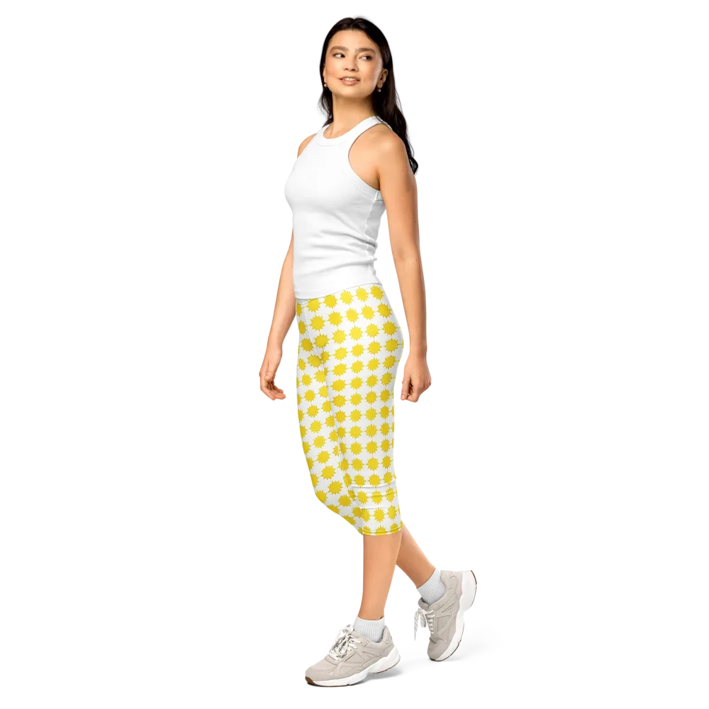 Solar Check on Capri Leggings — Left Front