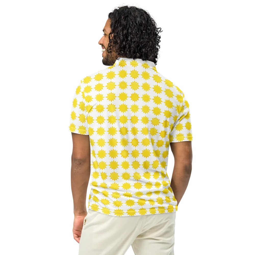 Solar Check on Men's Slim Fit Polo Shirt — Back