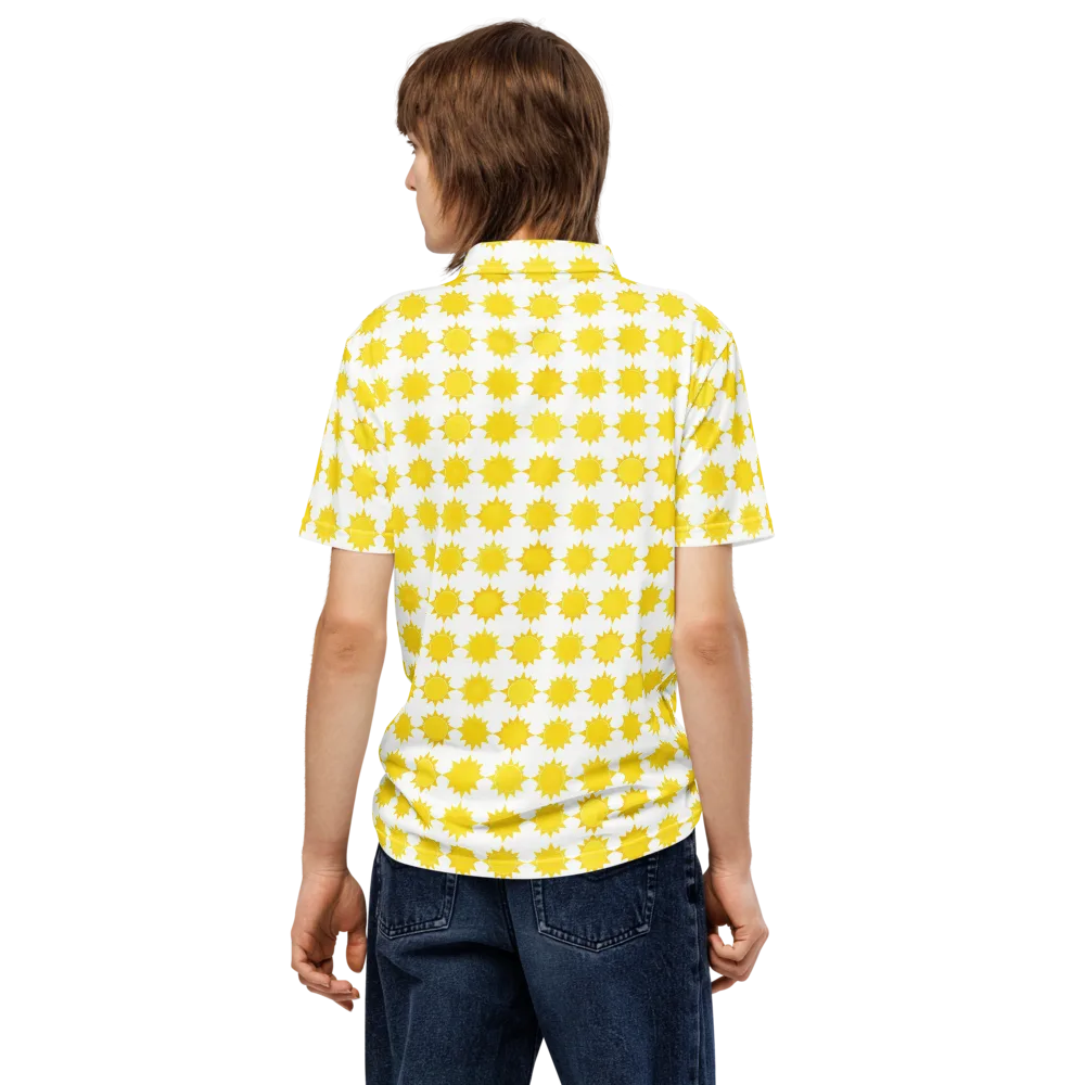 Solar Check on Men's Slim Fit Polo Shirt — Back