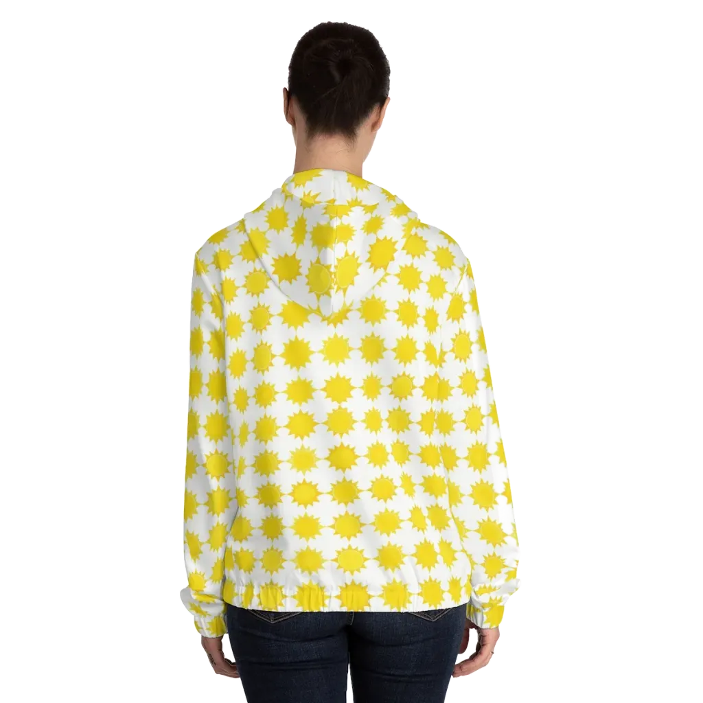 Solar Check on Women's Full-Zip Hoodie — Back On Person