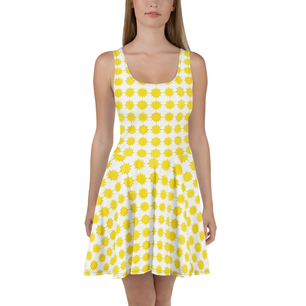 Solar Check on Skater Dress — Front