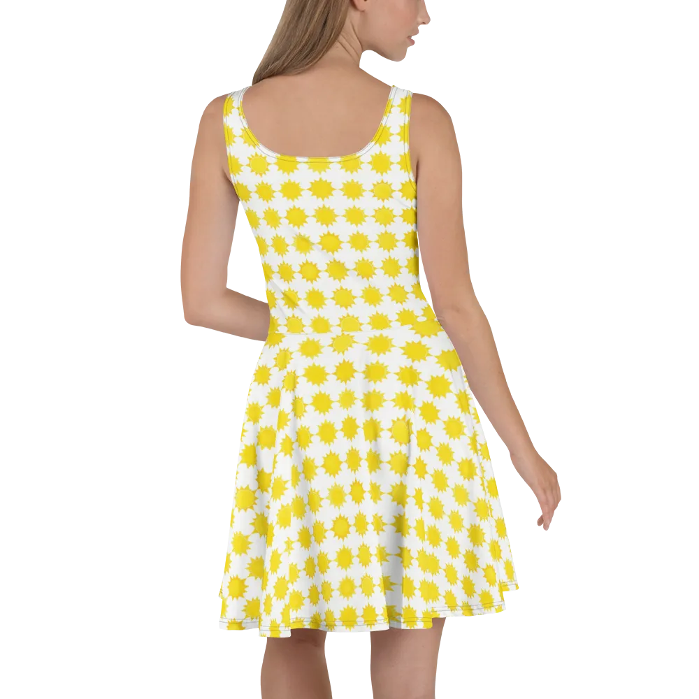 Solar Check on Skater Dress — Back
