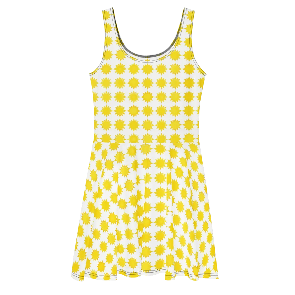 Solar Check on Skater Dress — Front