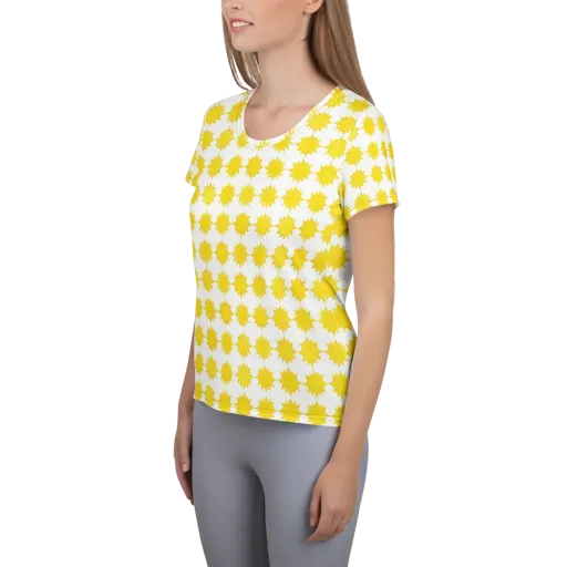 Solar Check on a Women's Athletic T-Shirt