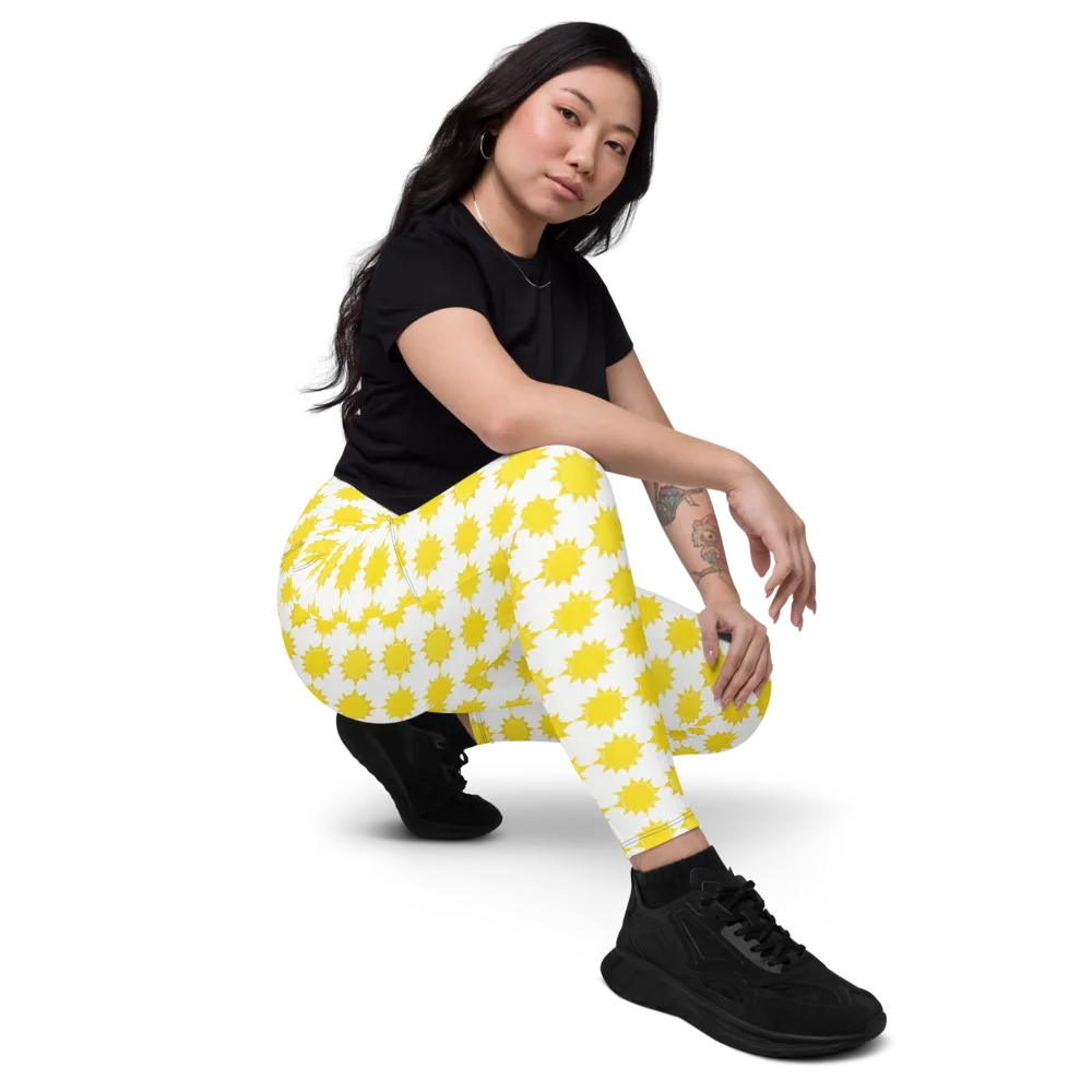 Solar Check on Leggings with Pockets — Right Front