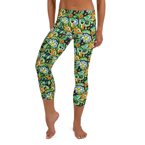 Verdant Rhapsody on a Capri Leggings