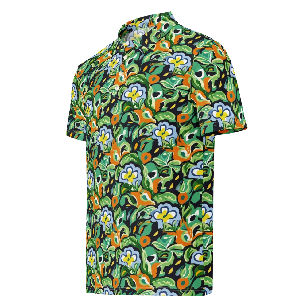 Verdant Rhapsody on Men's Slim Fit Polo Shirt — Left Front