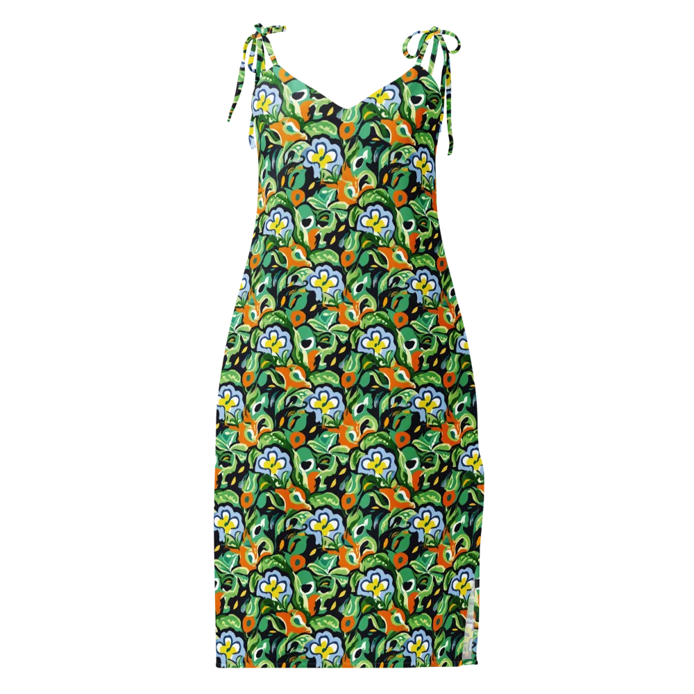 Verdant Rhapsody on Slip Dress — Front