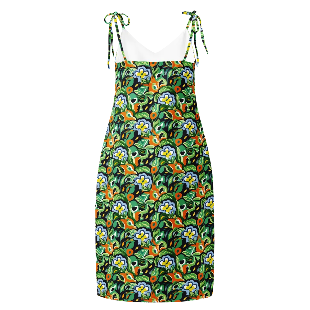 Verdant Rhapsody on Slip Dress — Back
