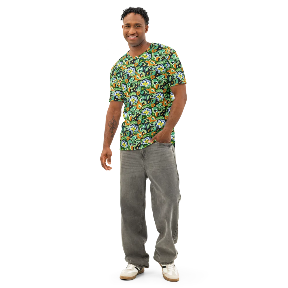 Verdant Rhapsody on Men's Cotton Crew Neck T-Shirt — Front