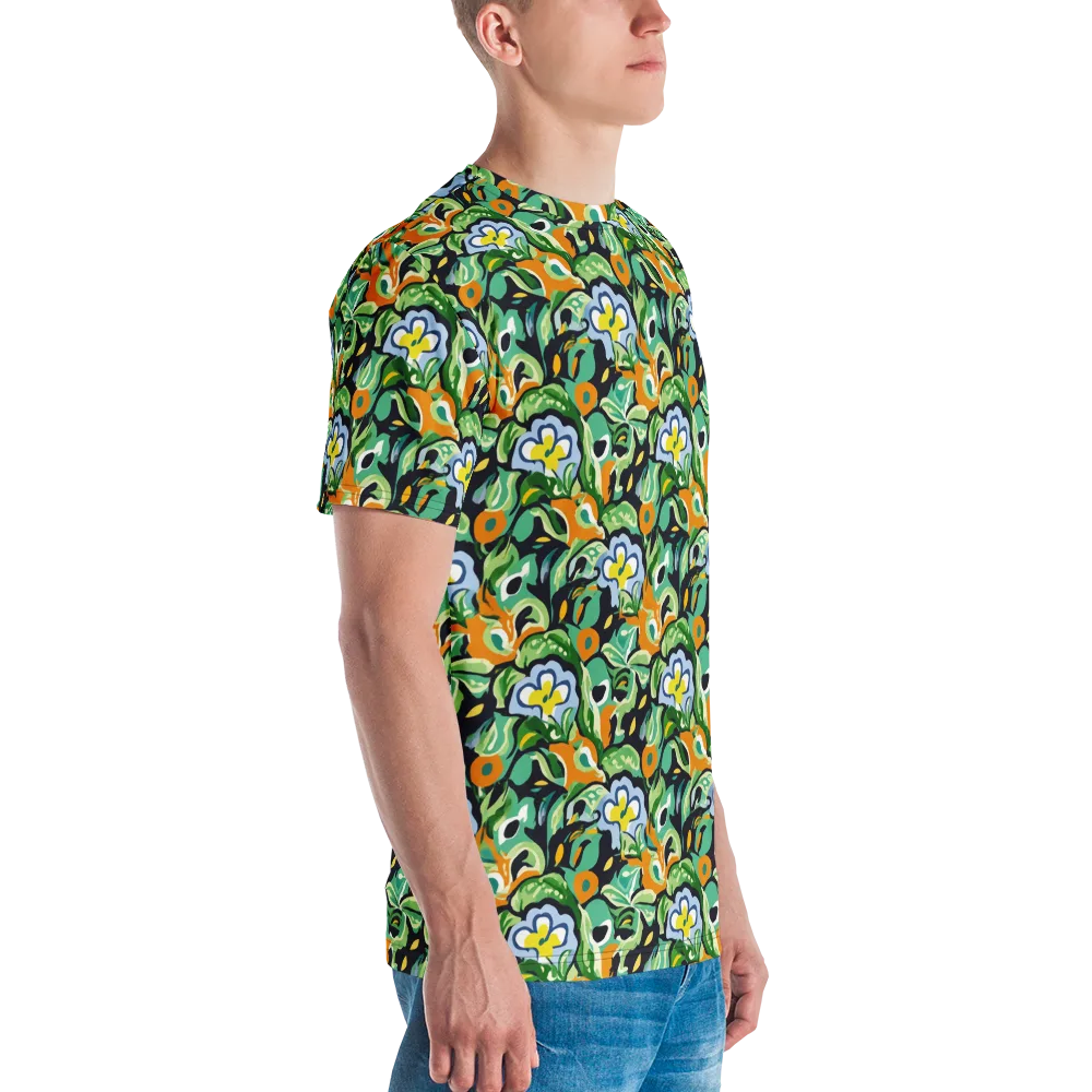Verdant Rhapsody on Men's Crew Neck T-Shirt — Right