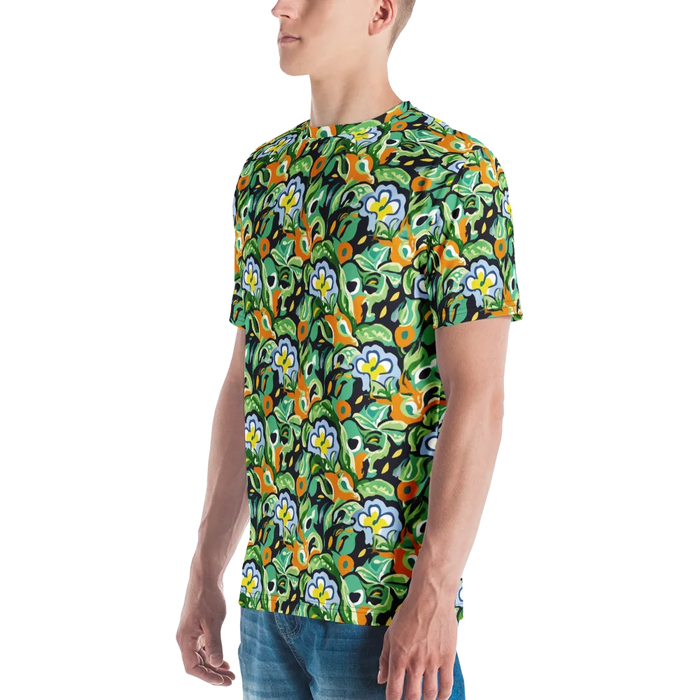 Verdant Rhapsody on Men's Crew Neck T-Shirt — Left