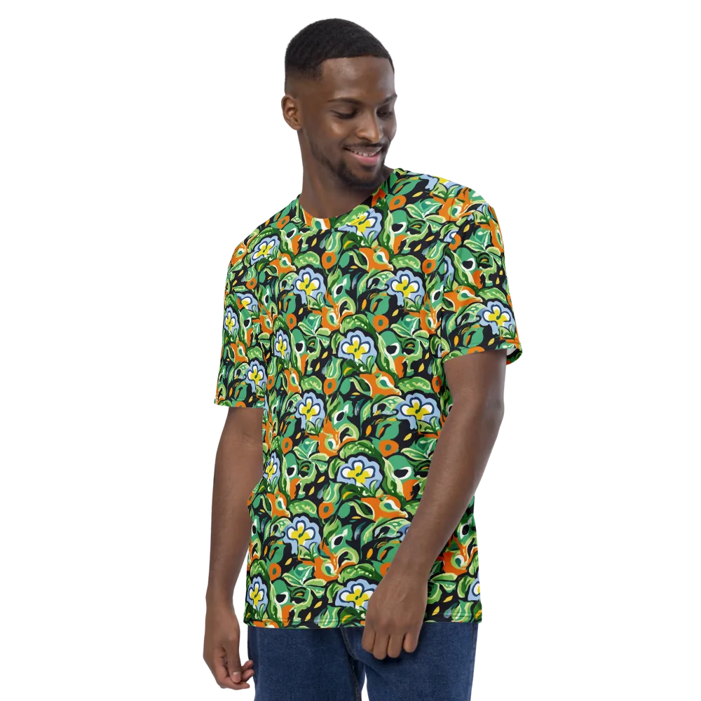 Verdant Rhapsody on Men's Crew Neck T-Shirt — Left