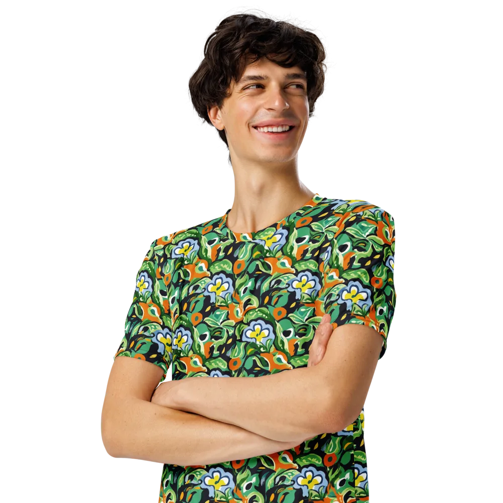 Verdant Rhapsody on Men's Crew Neck T-Shirt — Left Front