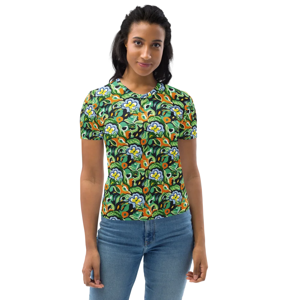 Verdant Rhapsody on Women's Crew Neck T-Shirt — Front