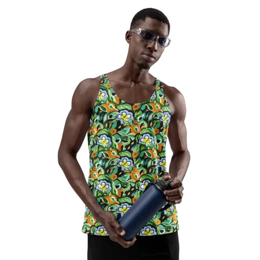 Verdant Rhapsody on a Men's Tank Top
