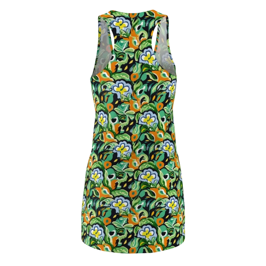Verdant Rhapsody on Racerback Dress — Back