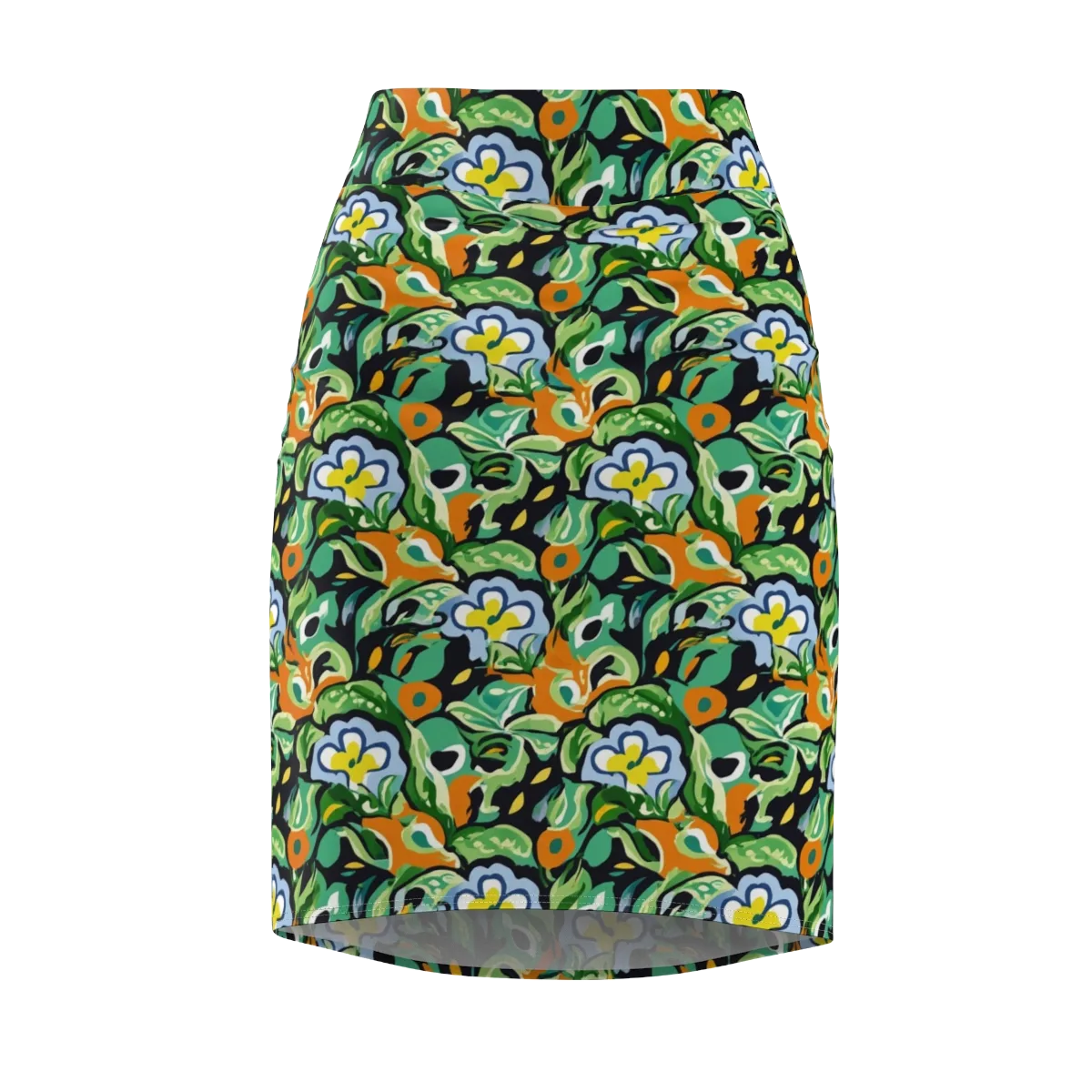 Verdant Rhapsody on Pencil Skirt — Front