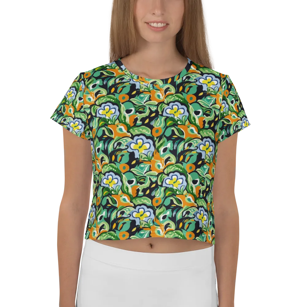 Verdant Rhapsody on Crop Tee — Front
