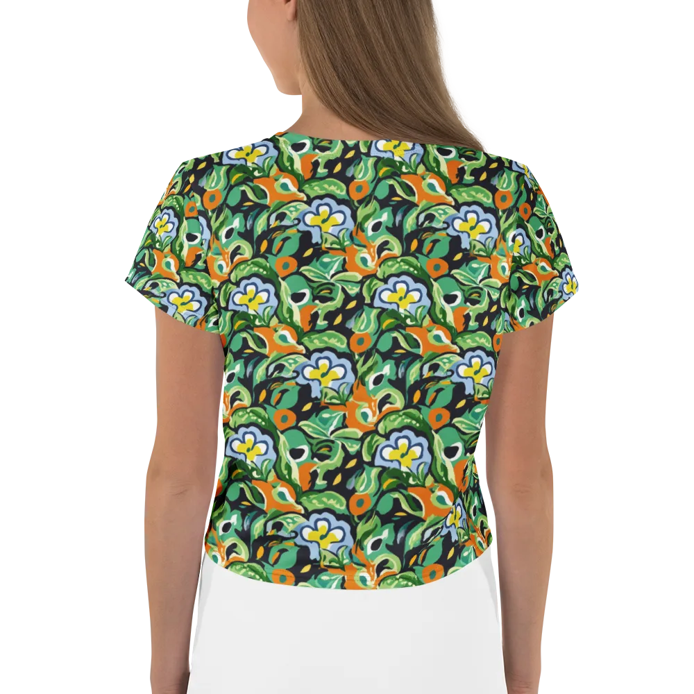 Verdant Rhapsody on Crop Tee — Back
