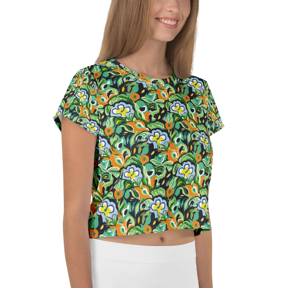 Verdant Rhapsody on Crop Tee — Right
