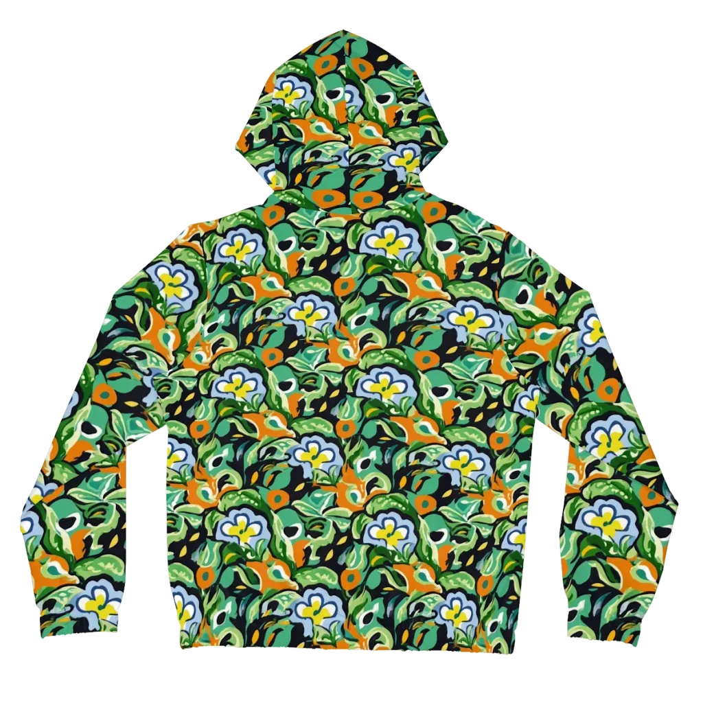 Verdant Rhapsody on Women's Full-Zip Hoodie — Back