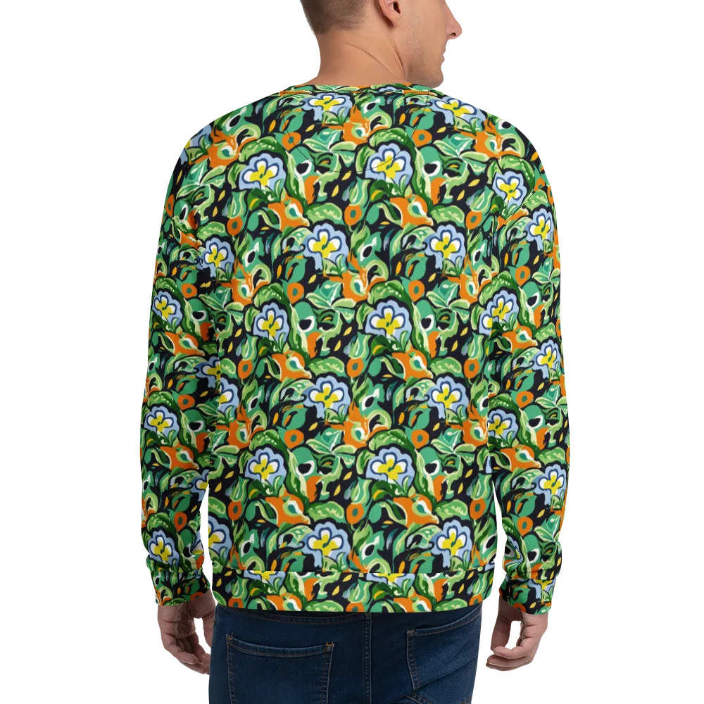 Verdant Rhapsody on Sweatshirt — Back