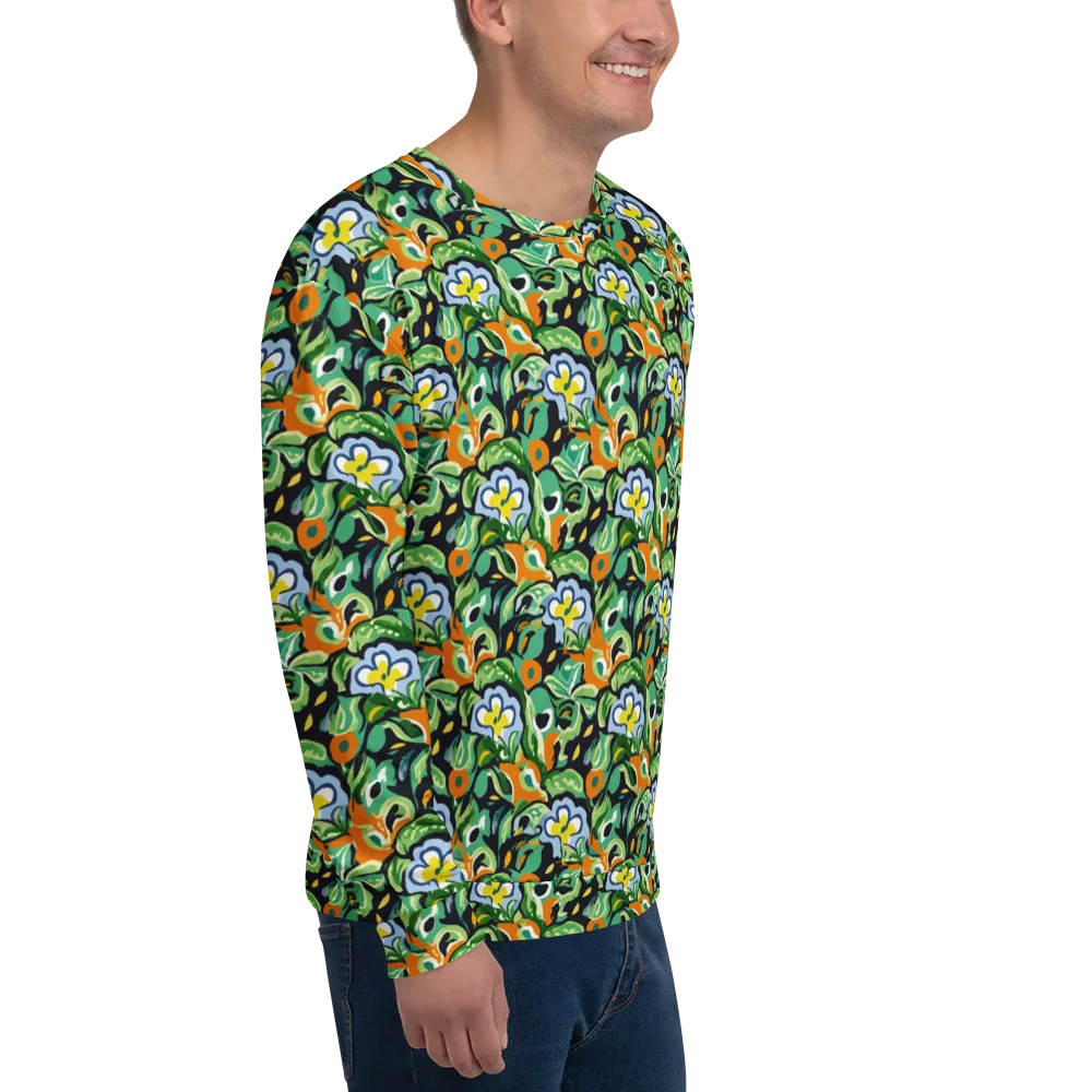 Verdant Rhapsody on Sweatshirt — Right Front