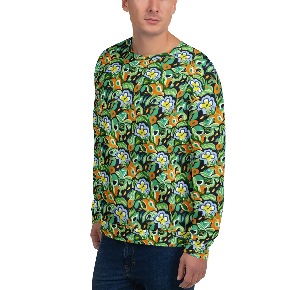 Verdant Rhapsody on Sweatshirt — Left Front